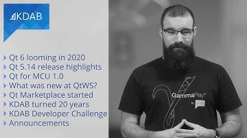 KDAB News Dec 2019 - Topics: Qt 6 looming in 2020, Qt 5.14 release, Qt for MCU 1.0  and more