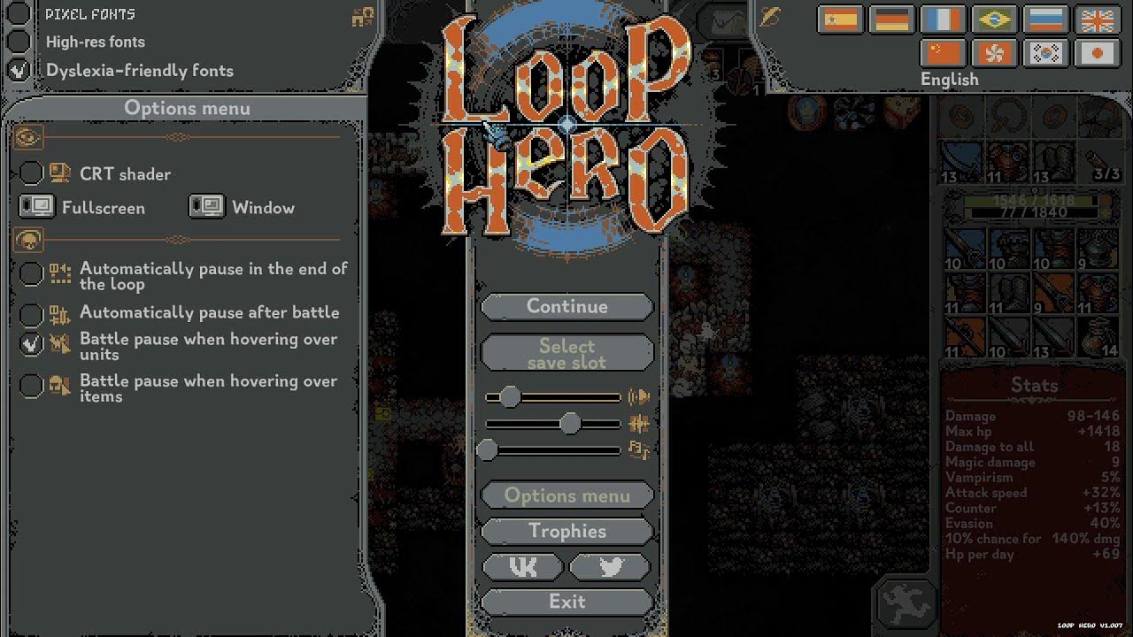 Лабиринт памяти loop hero. Loop hero меню. loop hero шрифт. loop hero меню подбора колоды. loop hero кузнец.