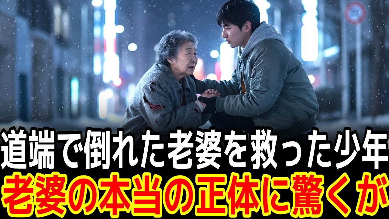 道端で倒れた老婆を救った少年老婆の本当の正体に驚くが|感動の実話|衝撃の逆転劇|人生ドラマ|