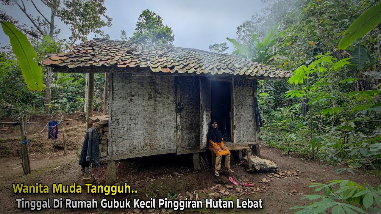 Tangguh.. Wanita Muda Pemberani Tinggal di Rumah Gubuk Kecil di Pinggir Hutan Lebat