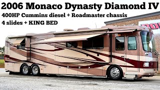 2006 Monaco Dynasty Diamond IV TAG AXLE A Class 400HP Cummins Diesel Pusher @ Porter’s RV  $114,900