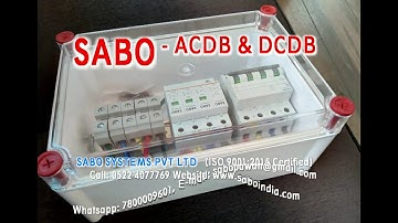 ACDB and DCDB Distribution Boxes -  SABO Systems Pvt Ltd (India)