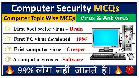Computer Security MCQs Question and Answer |🔥  Virus and Antivirus | Computer mcq for competitive