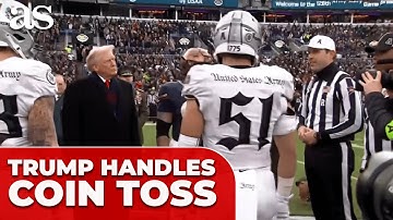 TRUMP executes COIN TOSS at legendary ARMY-NAVY FOOTBALL GAME