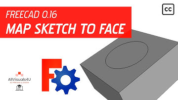 FreeCAD Tutorial - General #11 - How to map a sketch to a face