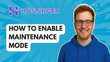 Hoe u de onderhoudsmodus in Hostinger inschakelt [Handleiding 2025]