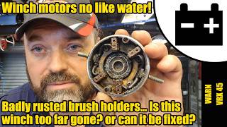 WARN winch - corroded brush pack repair #1499-0005 #winch #4x4 #atv #sidebyside #offroad #rov