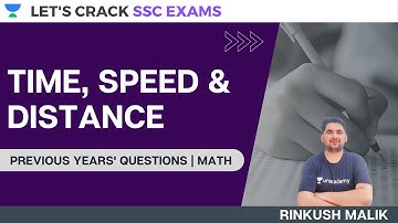 Time, Speed and Distance (Previous Years