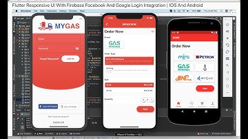 Flutter Responsive UI With Firebase Facebook And Google Login Integration | IOS And Android