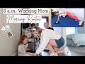 5 AM Working Mom Morning Routine | Work from Home Mom Morning Routine | Amanda Fadul