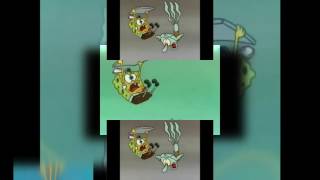 Spongebob And Squidward Falling Scan