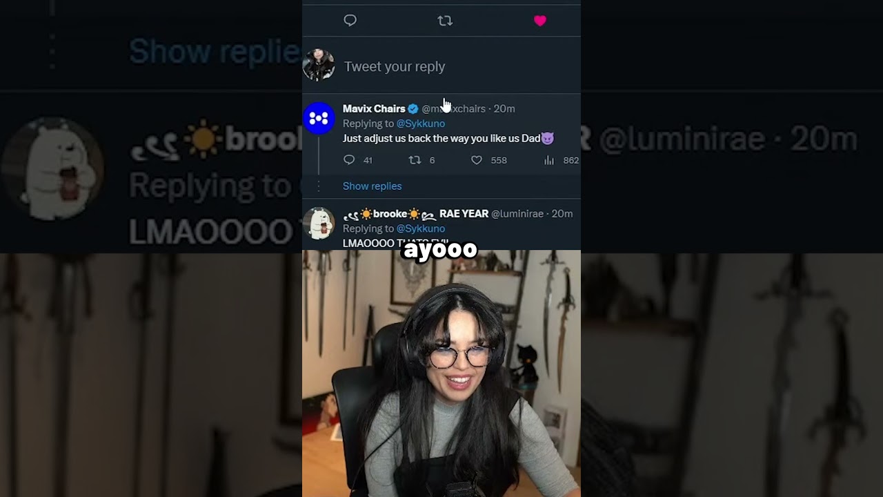 Valkyrae Adjusts Sykkuno's Gaming Chair