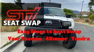 Seat Swap Any Toyota Tacoma 4Runner Tundra  (Subaru STI seat Edition)