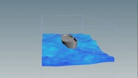 Boat floating in fliptank (Houdini)