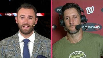 Dan Kolko and Bo Porter talk with Yan Gomes after big night at the plate