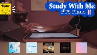 STUDY WITH Me real time (BTS piano music) screenshot 2