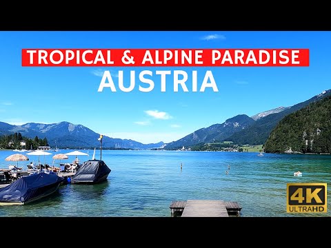 Strobl Lake Wolfgangsee 🇦🇹 Turquoise Water, Swimming & Summer Fun (4K 60fps) #ExploreAustria
