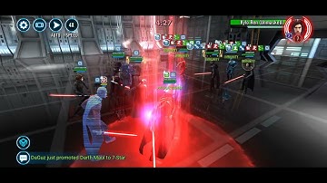 SWGOH - Vader Datacron vs SLKR Team.