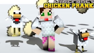 Minecraft: CRAZY CHICKEN PRANK! (SUPER BOUNCING, SILLY DIRT & TRAPS!) Custom Command