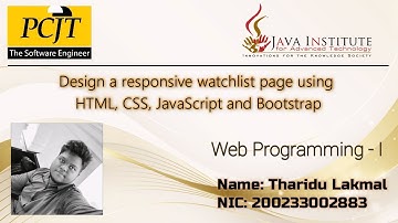 Design a responsive watchlist page using HTML, CSS, JavaScript and Bootstrap (Task 24)