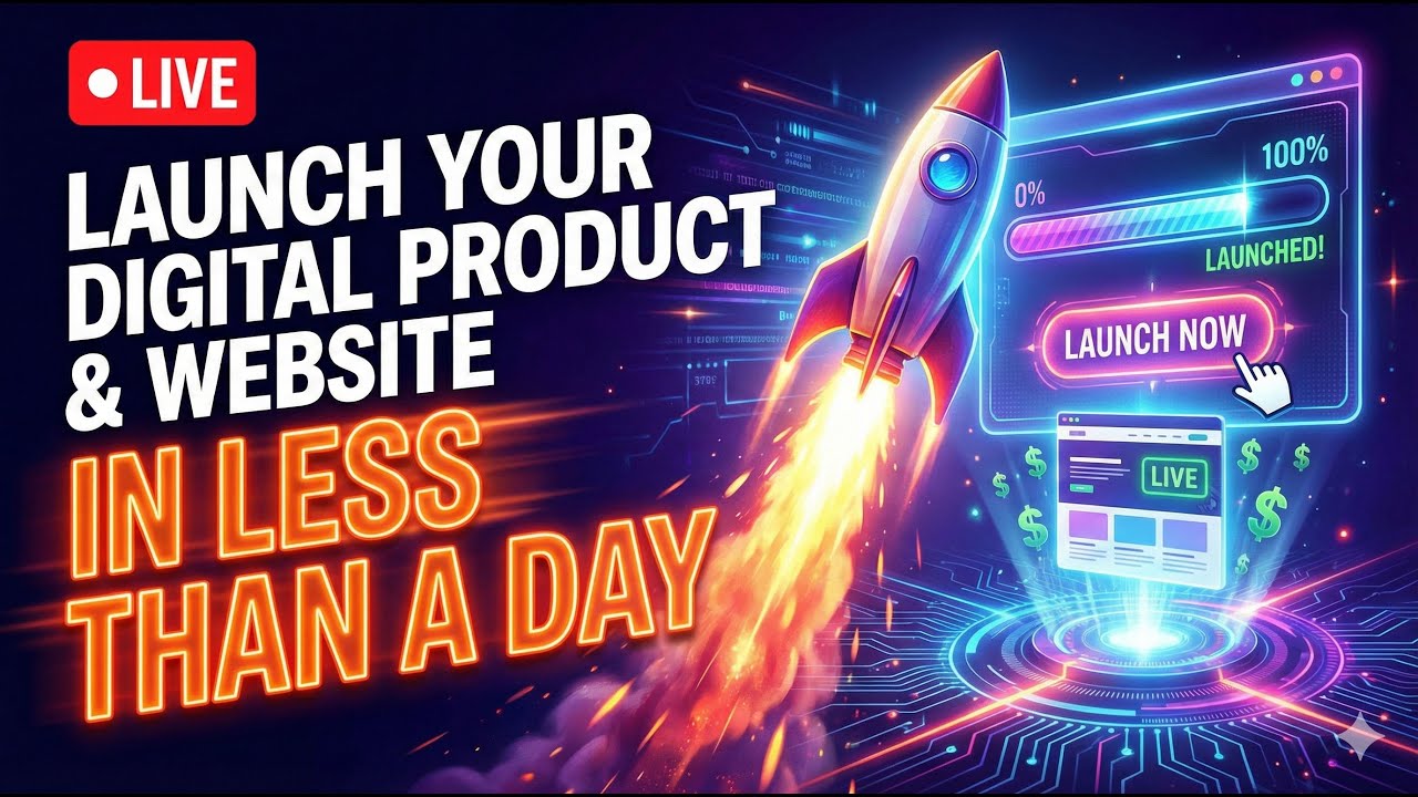 LIVE: How to Launch your Course, Community, Bundle or Digital Product and Website in Less than a day