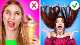 CHEVEUX LONGS vs COURTS || Problèmes de filles ! Drôles d'échecs & astuces par 123 GO! SCHOOL