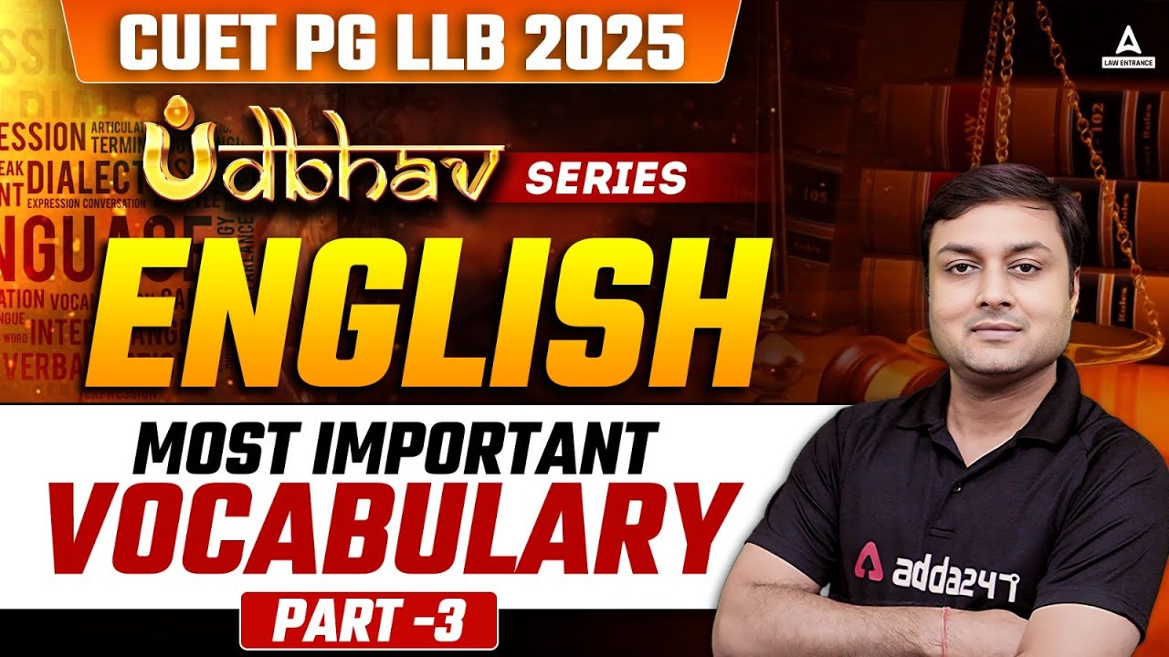 CUET PG LLB 2025 | English Most Important Vocabulary For CUET PG LLB ...
