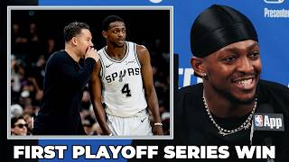 DeAaron Fox on Clinching Series vs. Portland in Game 5 and Securing His First Playoff Series Win