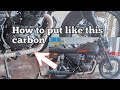 motorcycle how to put carbon on the exhaust elbo caferacer152