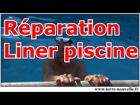 Réparation du liner de notre piscine