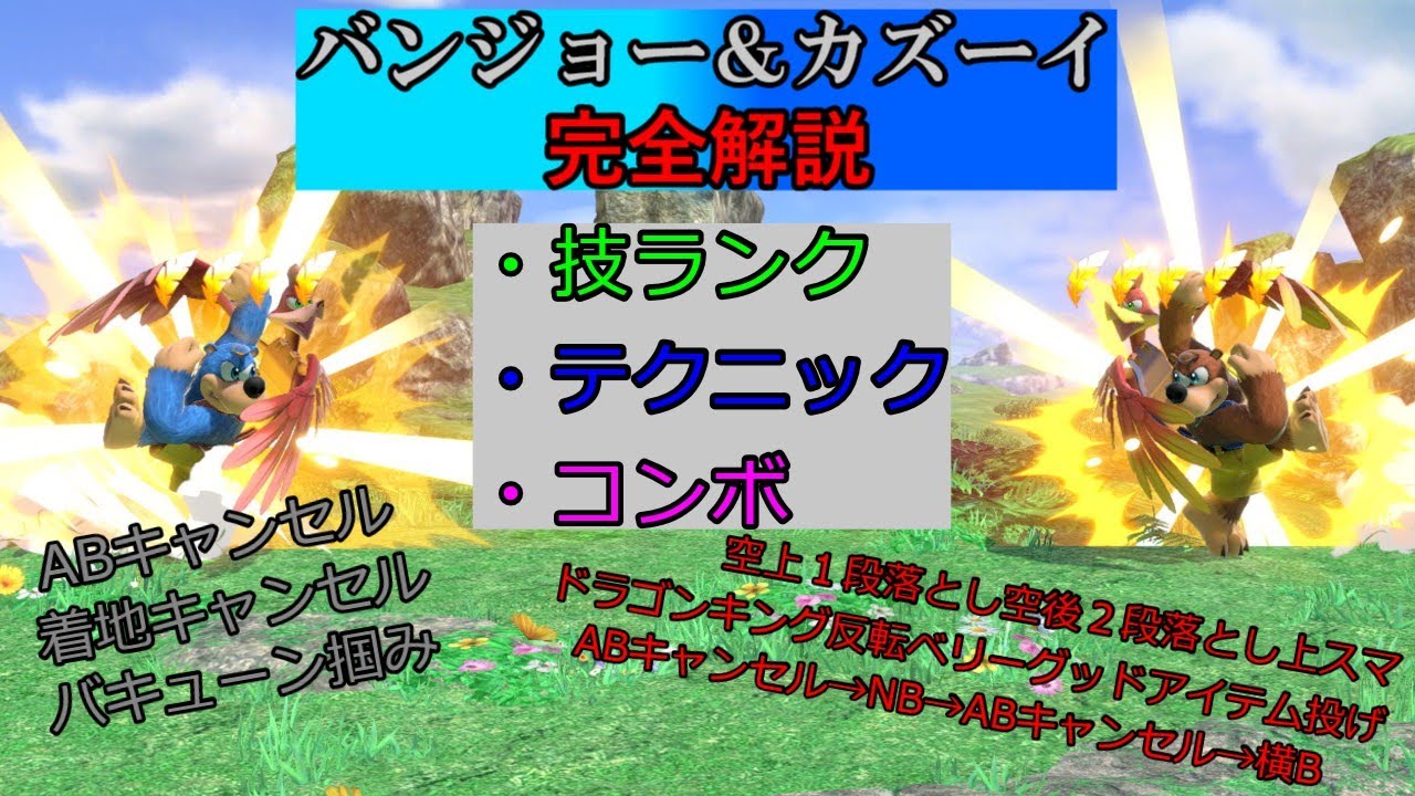 【スマブラ】自分が持ってるバンジョー＆カズーイの知識全てを解説します【バンカズ】