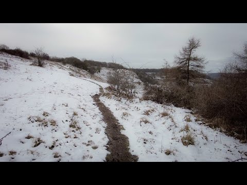 Walking in the English Countryside on the Last of the Winter Snow