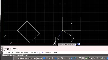 Como rotacionar em ângulo no AutoCAD?