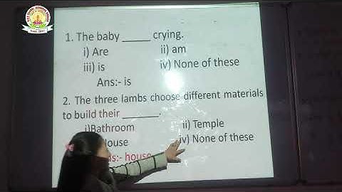 DAV SCHOOL TUTORIALS CLASS  1 ENGLISH GRAMMAR REVISION MCQ BY SUSHMITA MISS