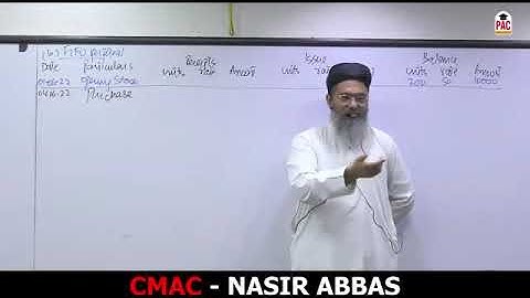 CAF 3   CMA   Lecture 8  Inventory Valuation   Sir Nasir Abbas  Spring 24