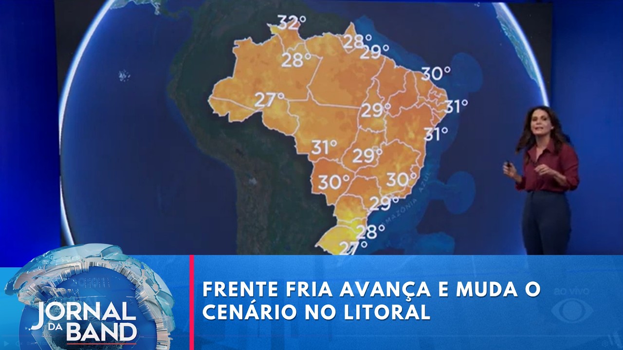 Previsão do tempo: Frente fria chega no litoral do sudeste  | Jornal da Band