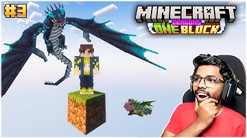ICE Dragon in One Block 🥶 | Minecraft One Block #3 | Minecraft in Telugu