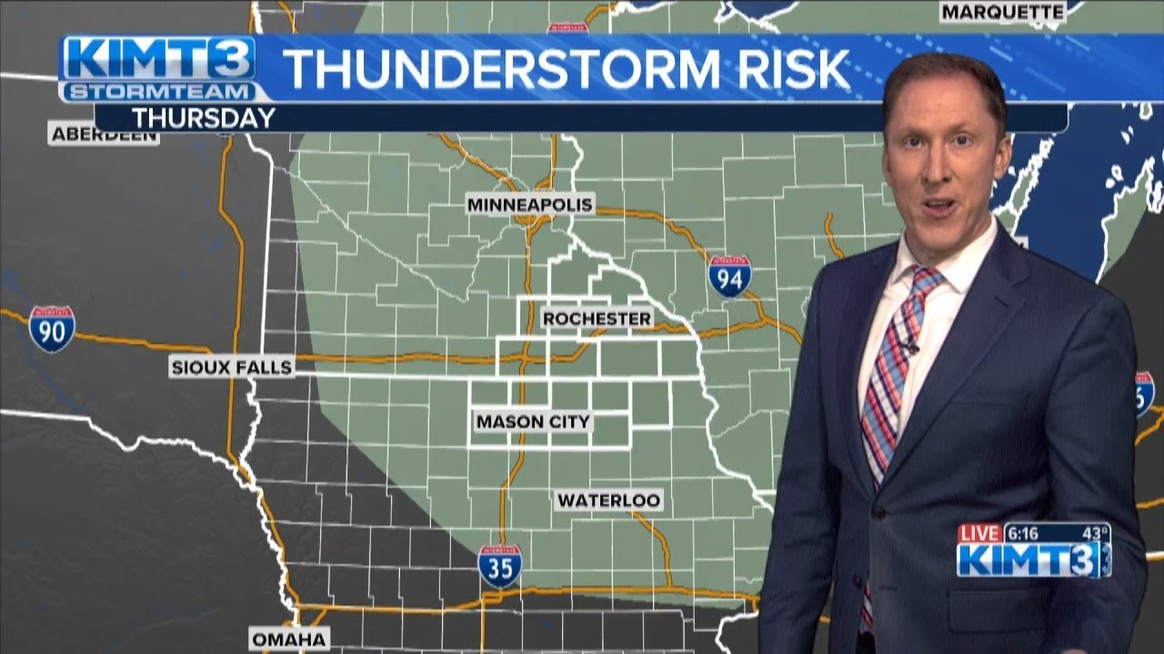 Tracking a chance for rain and even some rumbles of thunder on Thursday ...