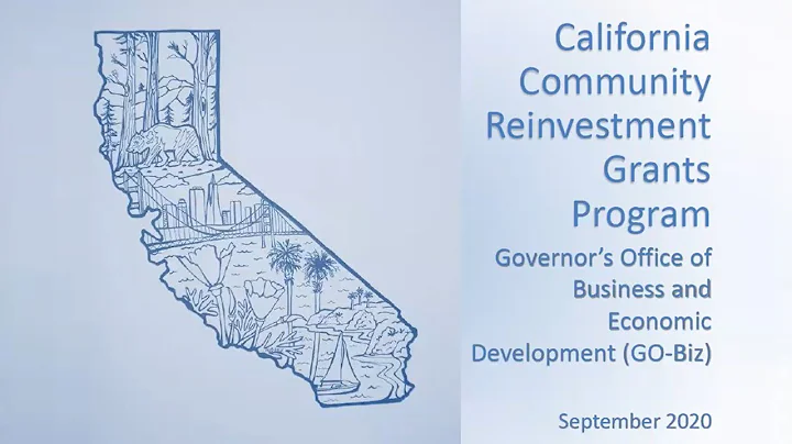 Overview of the California Community Reinvestment Grants (CalCRG) Program for Fiscal Year 2020-21