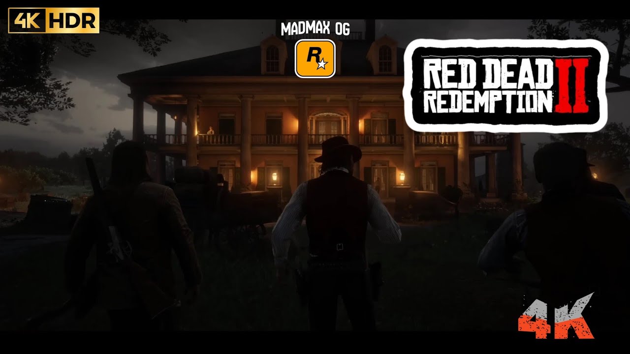 RDR2 - Attacking The Braithwaite Manor in 4k quality (Full Mission) 