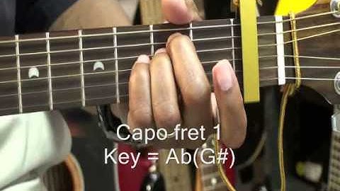 GuitarRap ~ How To Transpose The Key Of G Major On Guitar Using A Capo Lesson Tutorial
