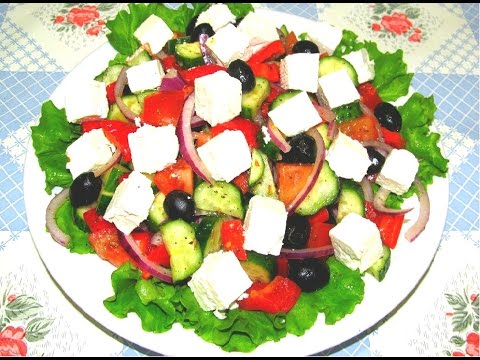 Видео рецепт Греческий салат с фетой