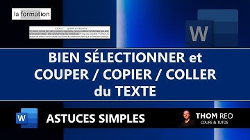 COPIER/COLLER et SÉLECTIONNER facilement du TEXTE dans WORD (Tutoriel facile Office)
