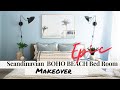 EPIC SCANDI BOHO BEACH MAKEOVER!! Scandinavian Bohemian BEACH BEDROOM Makeover!