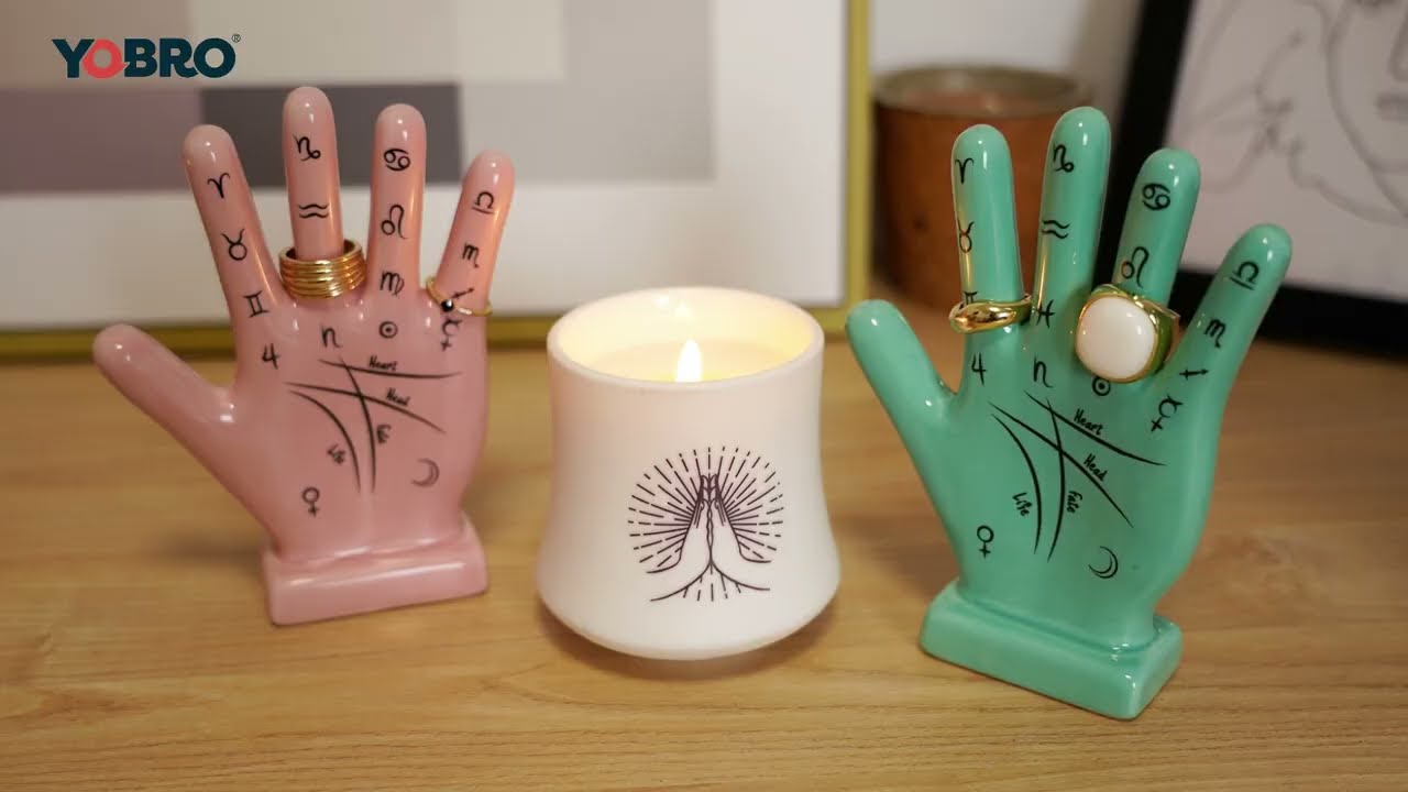 Palmistry Hand Ceramic Ring Holder