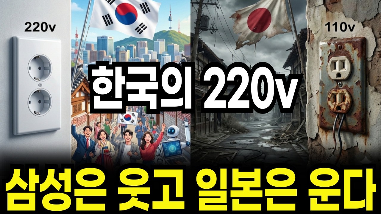 110볼트 고집하다가 몰락한 일본, 과감하게 220볼트에 투자하고 수조원 번 한국의 결정적 차이