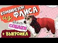 Шьём КОМБИНЕЗОН из ФЛИСА для СОБАКИ. Выкройка флисового комбинезона для собаки