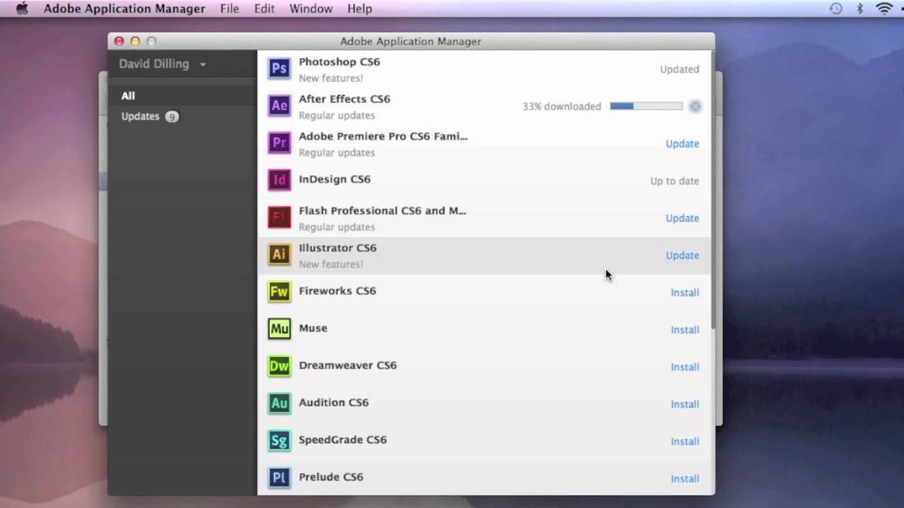 How To Update Indesign Cs6 With Adobe Application Manager Youtube