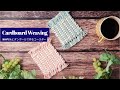 ダンボールで織るコースター🧶 Cardboard Loom Weaving! 
