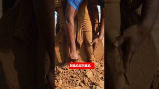 #hanuman idol making with sand #hanuman#hanumanchalisa#sand#sandart#diy#song#viral#youtubeshorts#art